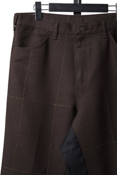 画像をギャラリービューアに読み込む, CHANGES REMAKE CUSTOM STITCH TROUSERS (BROWN)
