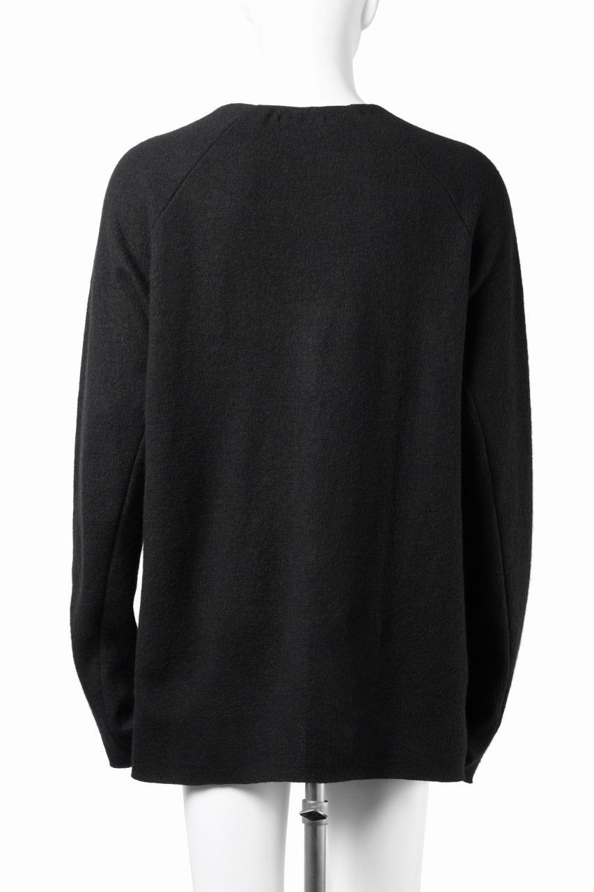 画像をギャラリービューアに読み込む, m.a+ henley raglan long sleeve medium fit knit tops / NT261D / NWA (BLACK)