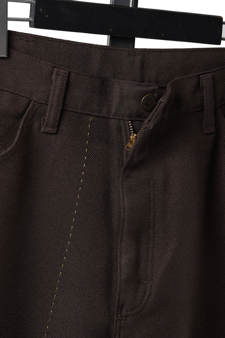 画像をギャラリービューアに読み込む, CHANGES REMAKE CUSTOM STITCH TROUSERS (BROWN)