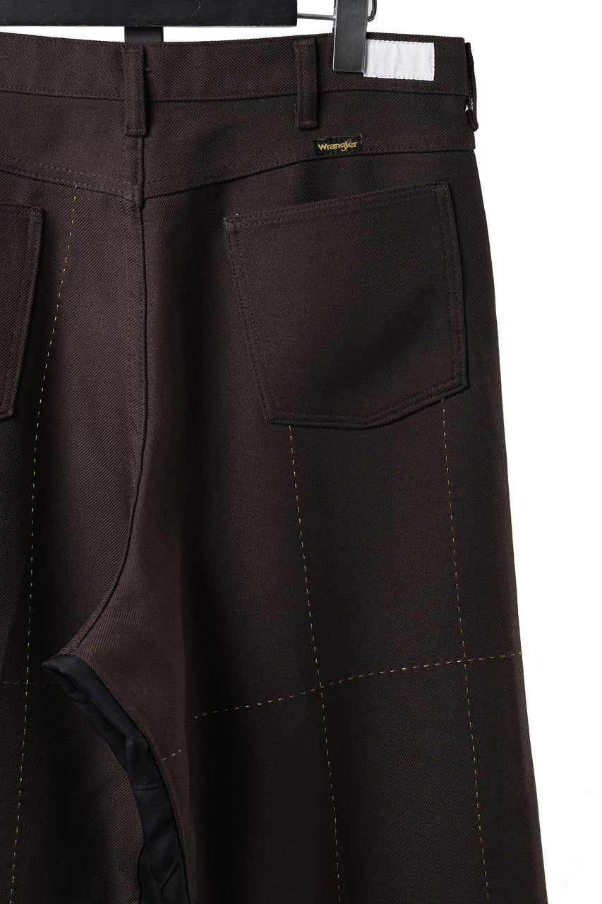 画像をギャラリービューアに読み込む, CHANGES REMAKE CUSTOM STITCH TROUSERS (BROWN)