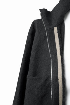 画像をギャラリービューアに読み込む, m.a+ exclusive zipped tall collar shirt jacket / H252DZ/P / LWV (BLACK)