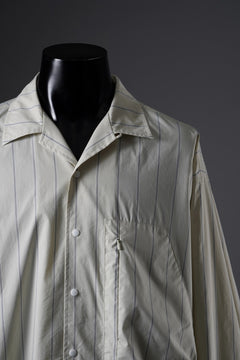 Load image into Gallery viewer, F/CE. RECYCLE OPEN COLLAR SHIRT (IVORY STRIPE)