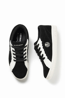 mastermind JAPAN x AIRWALK LOW CUT SNEAKER (BLACK x WHITE)