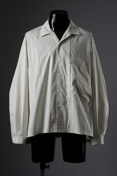 Load image into Gallery viewer, F/CE. RECYCLE OPEN COLLAR SHIRT (IVORY STRIPE)