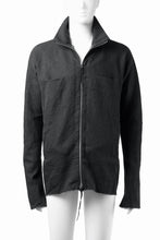 画像をギャラリービューアに読み込む, m.a+ exclusive zipped tall collar shirt jacket / H252DZ/P / LWV (BLACK)