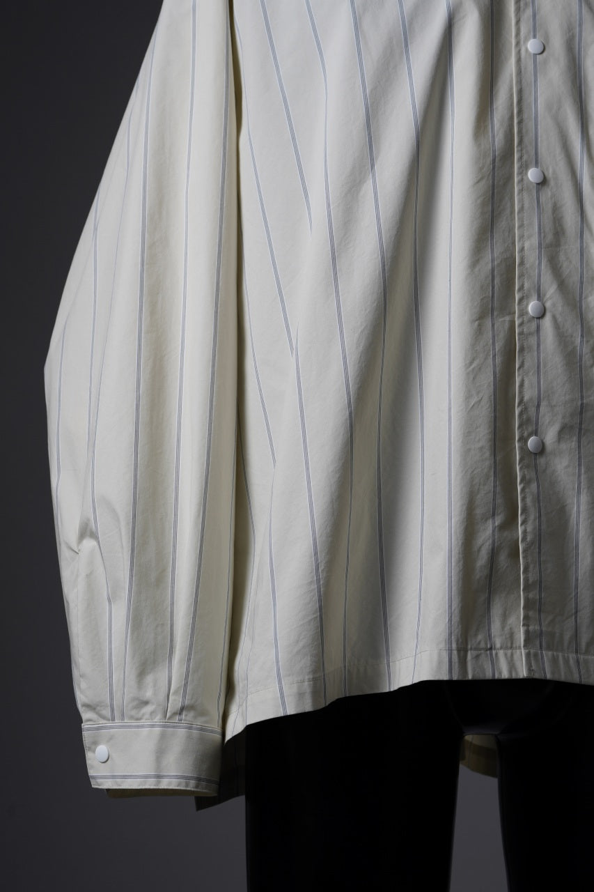 Load image into Gallery viewer, F/CE. RECYCLE OPEN COLLAR SHIRT (IVORY STRIPE)
