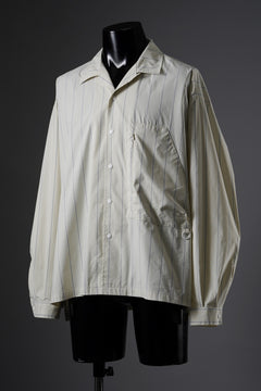 Load image into Gallery viewer, F/CE. RECYCLE OPEN COLLAR SHIRT (IVORY STRIPE)
