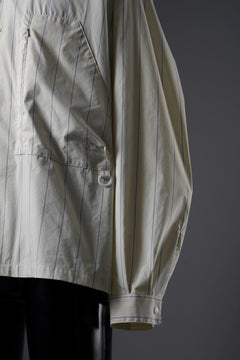 Load image into Gallery viewer, F/CE. RECYCLE OPEN COLLAR SHIRT (IVORY STRIPE)