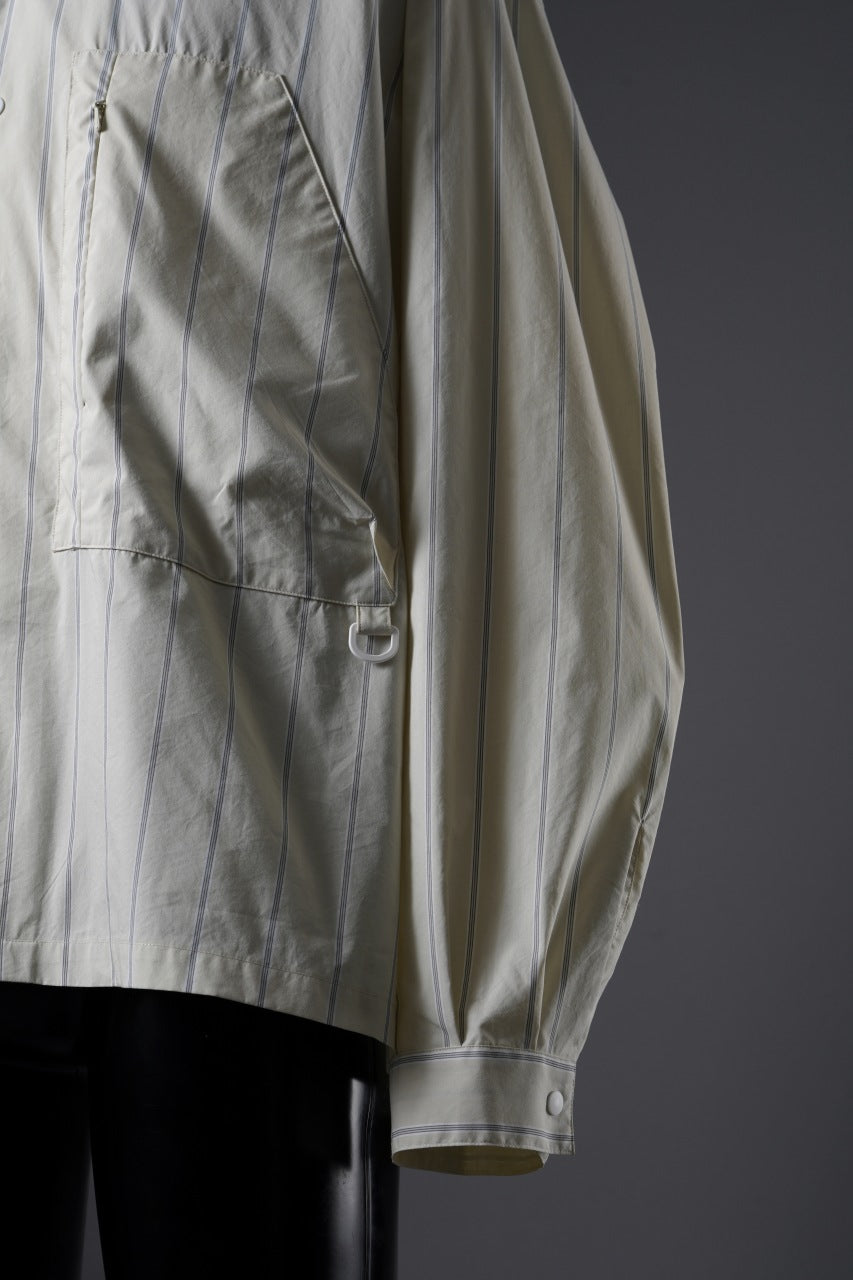 Load image into Gallery viewer, F/CE. RECYCLE OPEN COLLAR SHIRT (IVORY STRIPE)