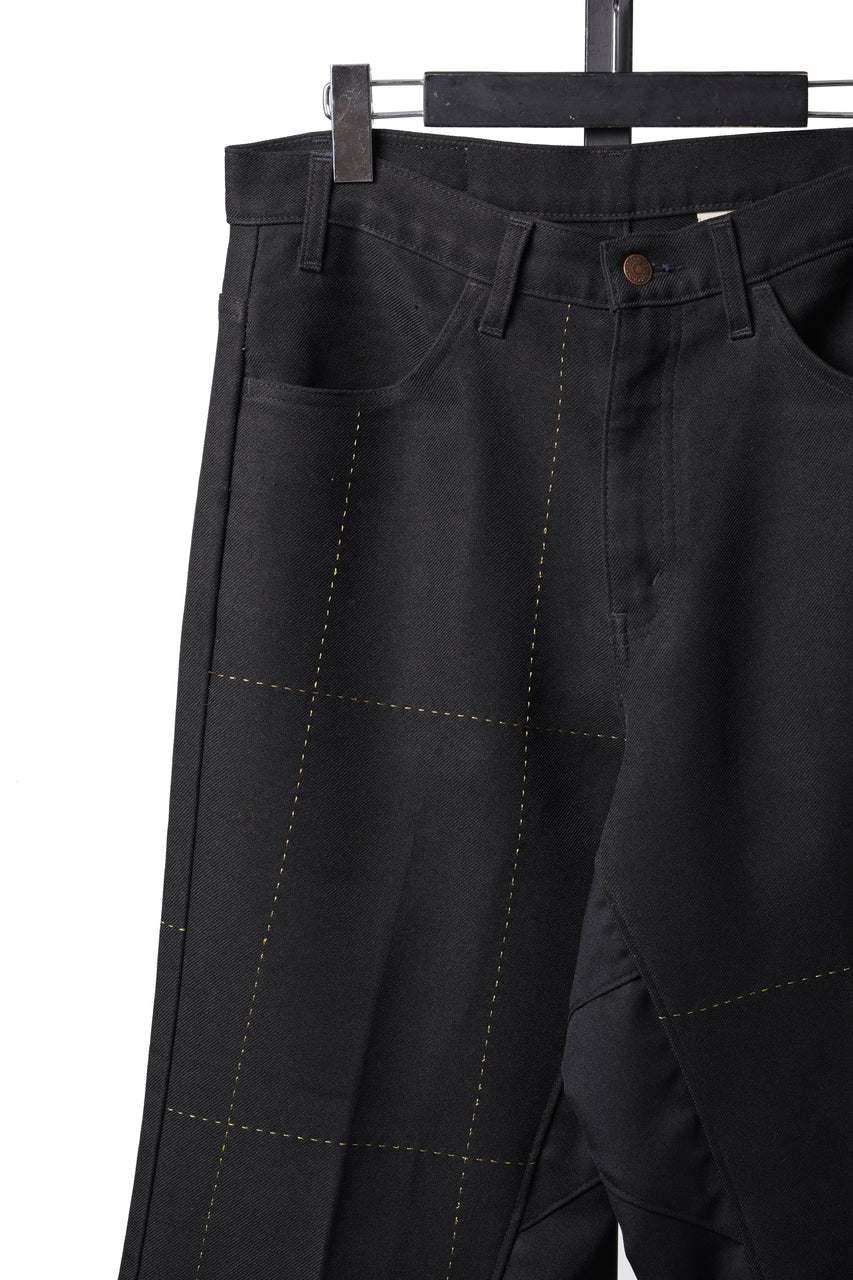 Load image into Gallery viewer, CHANGES REMAKE CUSTOM STITCH TROUSERS (BLACK #B)