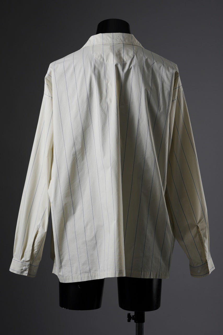 Load image into Gallery viewer, F/CE. RECYCLE OPEN COLLAR SHIRT (IVORY STRIPE)