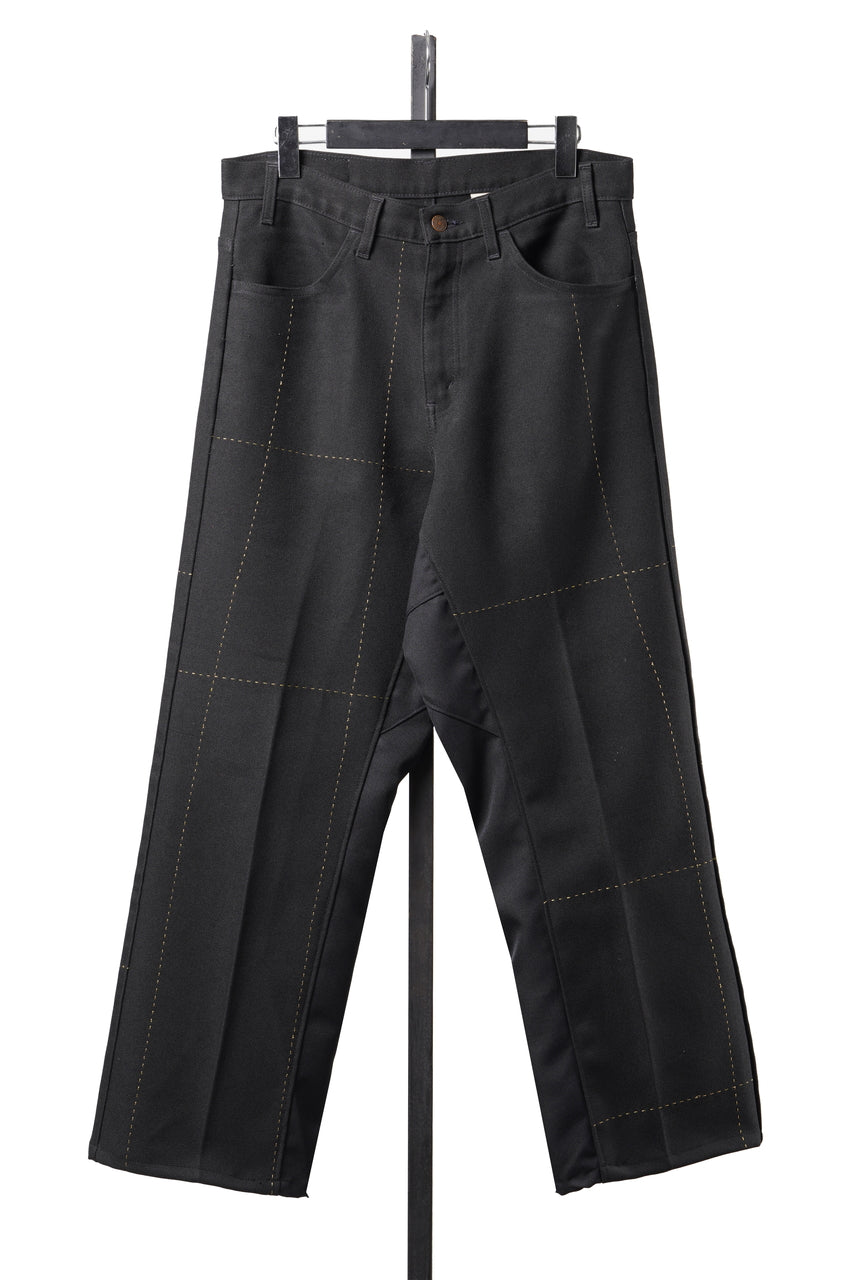 Load image into Gallery viewer, CHANGES REMAKE CUSTOM STITCH TROUSERS (BLACK #B)
