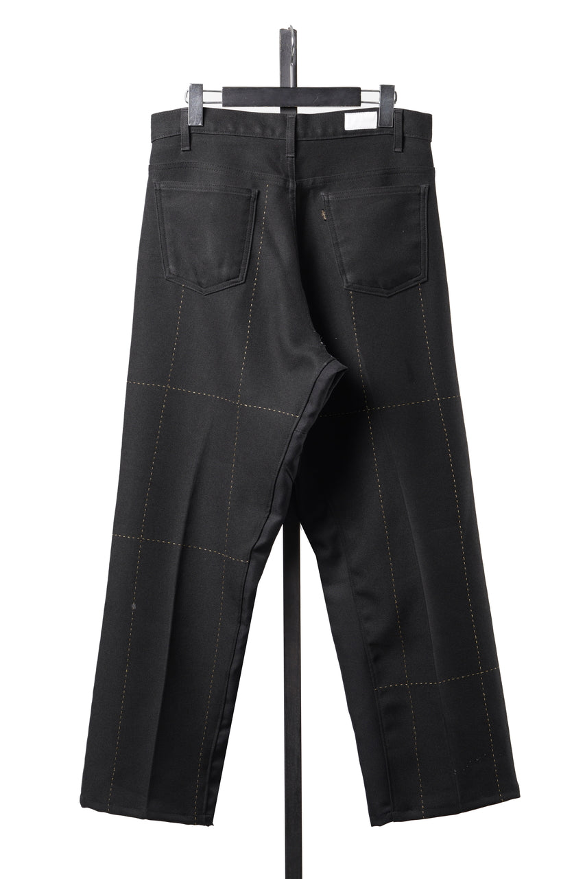 Load image into Gallery viewer, CHANGES REMAKE CUSTOM STITCH TROUSERS (BLACK #B)