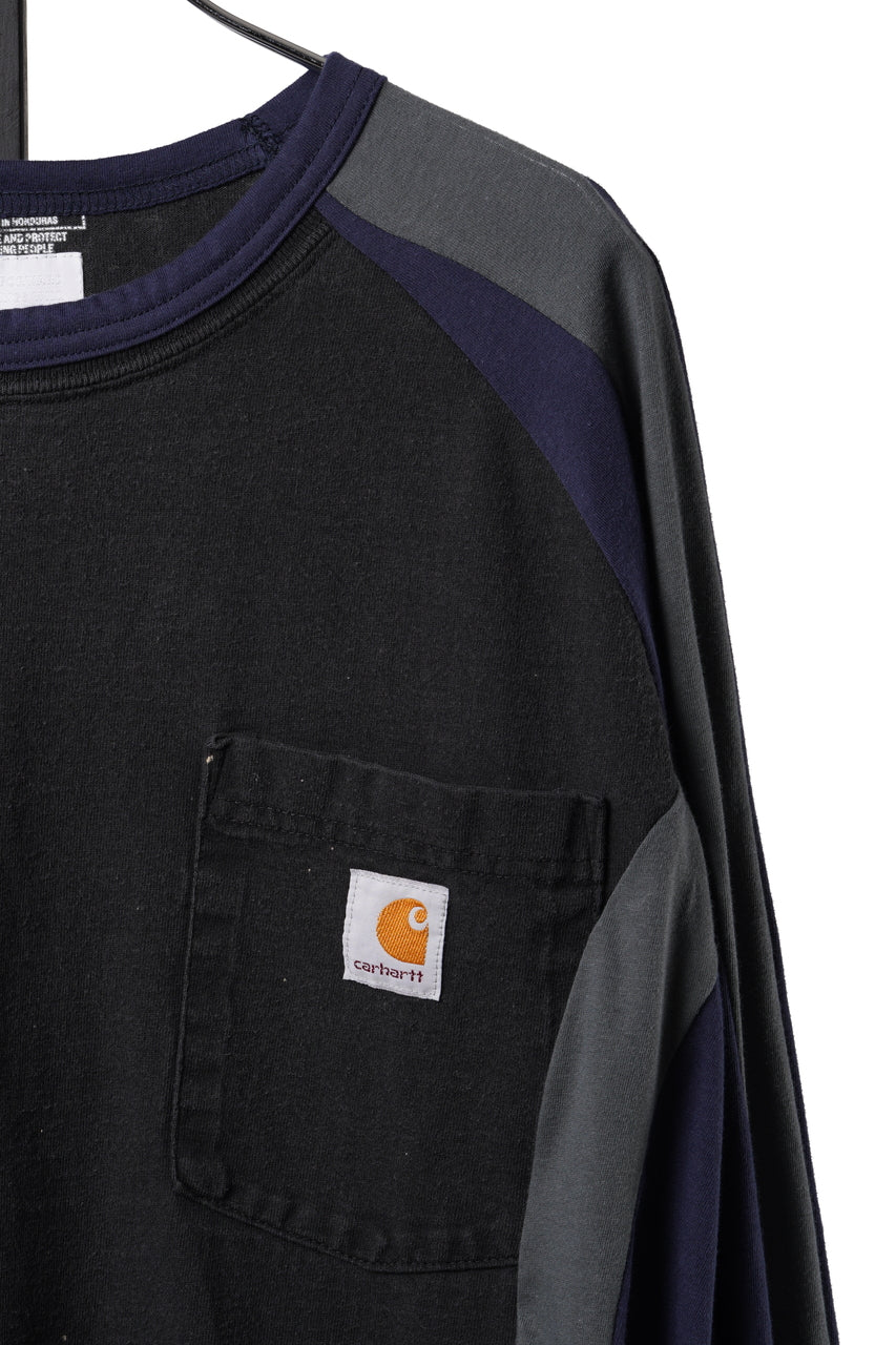 画像をギャラリービューアに読み込む, CHANGES VINTAGE REMAKE RAGLAN LONG SLEEVE &amp; HEM CODE TOP (MULTI #A)