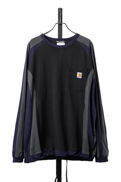 画像をギャラリービューアに読み込む, CHANGES VINTAGE REMAKE RAGLAN LONG SLEEVE &amp; HEM CODE TOP (MULTI #A)