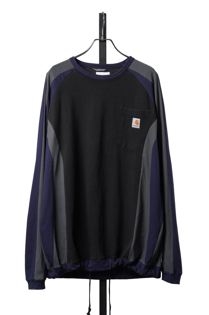 画像をギャラリービューアに読み込む, CHANGES VINTAGE REMAKE RAGLAN LONG SLEEVE &amp; HEM CODE TOP (MULTI #B)