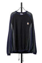 画像をギャラリービューアに読み込む, CHANGES VINTAGE REMAKE RAGLAN LONG SLEEVE &amp; HEM CODE TOP (MULTI #B)