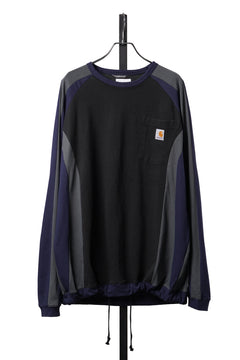 画像をギャラリービューアに読み込む, CHANGES VINTAGE REMAKE RAGLAN LONG SLEEVE &amp; HEM CODE TOP (MULTI #B)