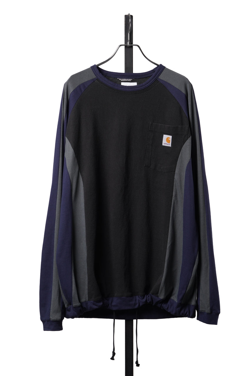 画像をギャラリービューアに読み込む, CHANGES VINTAGE REMAKE RAGLAN LONG SLEEVE &amp; HEM CODE TOP (MULTI #B)
