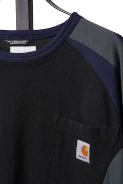 画像をギャラリービューアに読み込む, CHANGES VINTAGE REMAKE RAGLAN LONG SLEEVE &amp; HEM CODE TOP (MULTI #B)