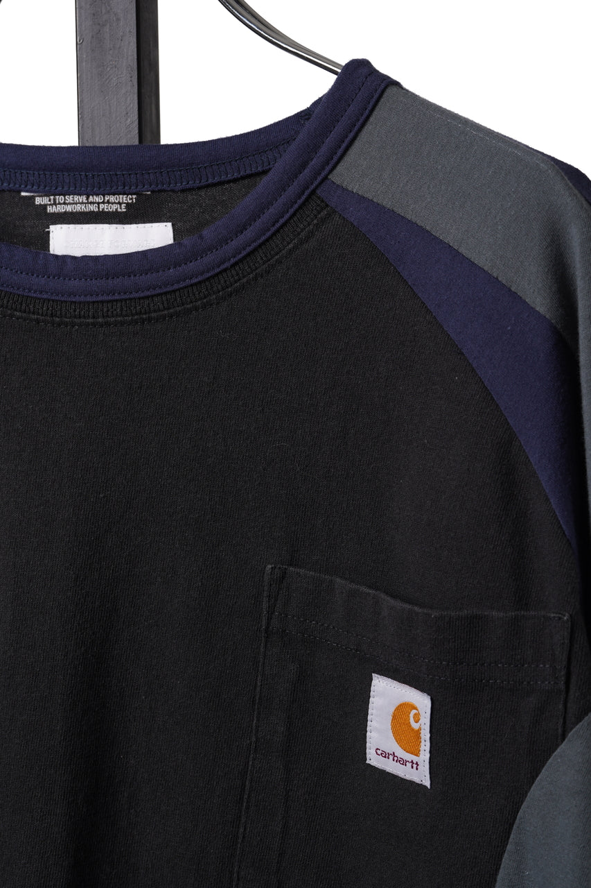画像をギャラリービューアに読み込む, CHANGES VINTAGE REMAKE RAGLAN LONG SLEEVE &amp; HEM CODE TOP (MULTI #B)