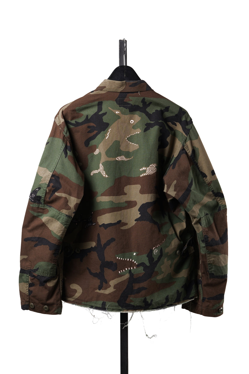 画像をギャラリービューアに読み込む, CHANGES VINTAGE REMAKE FATIGUE JACKET / HAND PAINTED (CAMOUFLAGE #B)