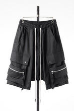 画像をギャラリービューアに読み込む, A.F ARTEFACT CARGO SHORTS / TWILL - COTTON &amp; HEMP (BLACK)