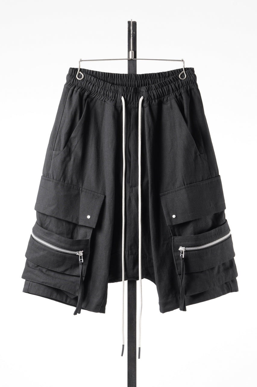 画像をギャラリービューアに読み込む, A.F ARTEFACT CARGO SHORTS / TWILL - COTTON &amp; HEMP (BLACK)