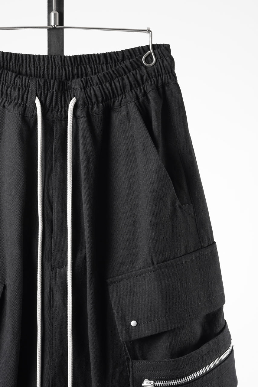 画像をギャラリービューアに読み込む, A.F ARTEFACT CARGO SHORTS / TWILL - COTTON &amp; HEMP (BLACK)