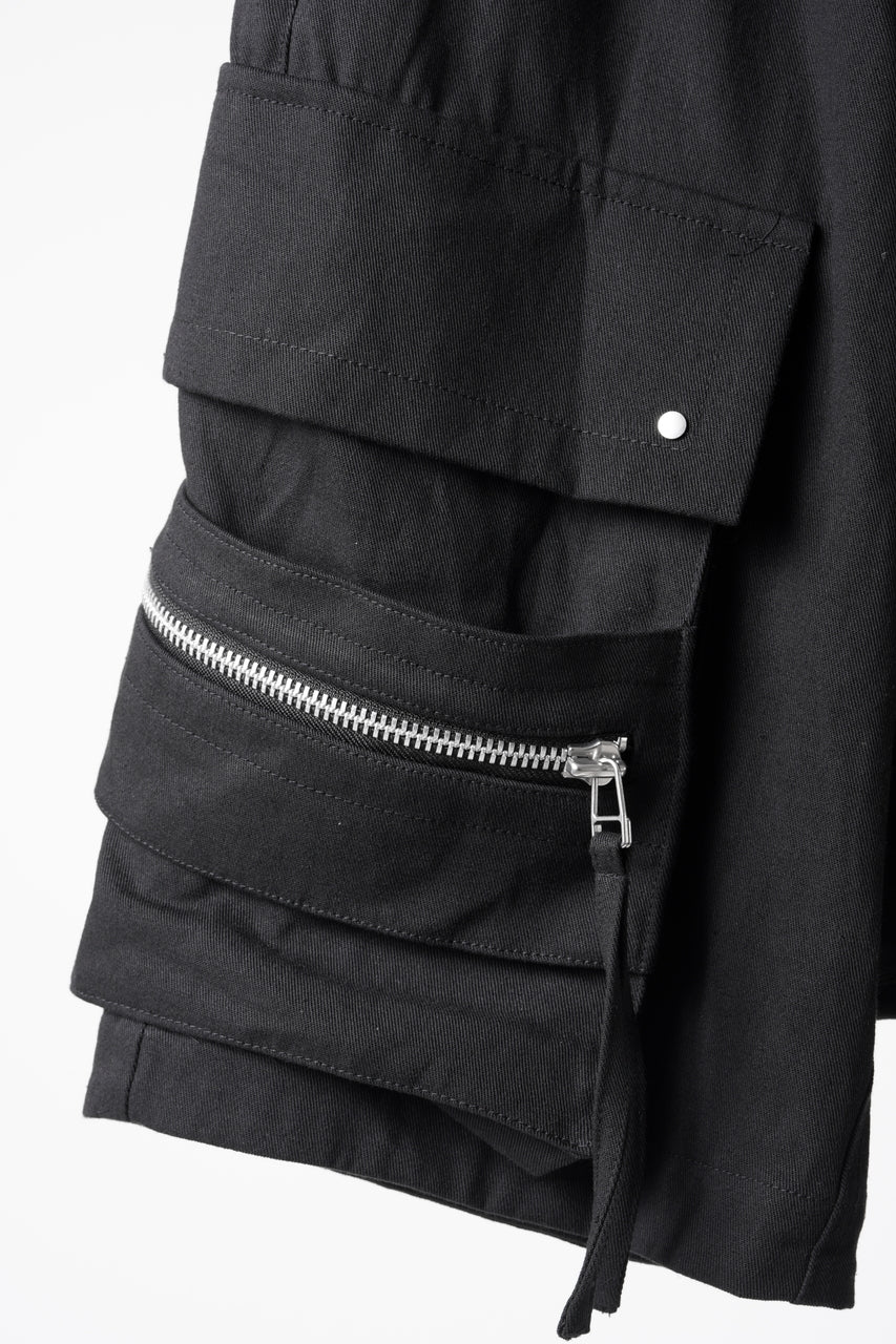 画像をギャラリービューアに読み込む, A.F ARTEFACT CARGO SHORTS / TWILL - COTTON &amp; HEMP (BLACK)