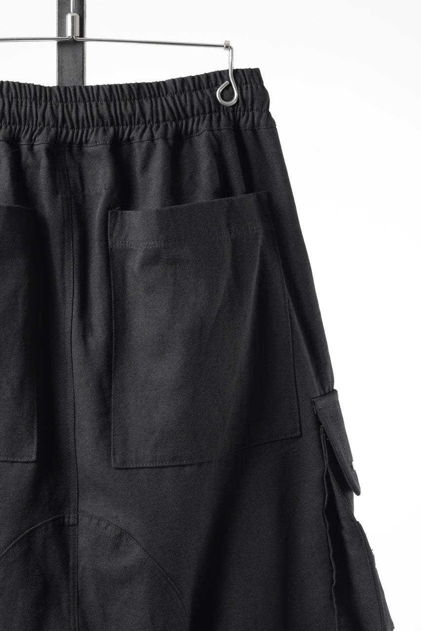 画像をギャラリービューアに読み込む, A.F ARTEFACT CARGO SHORTS / TWILL - COTTON &amp; HEMP (BLACK)