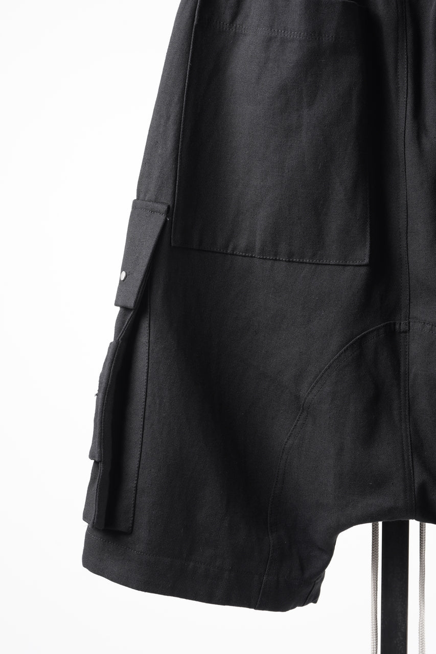 画像をギャラリービューアに読み込む, A.F ARTEFACT CARGO SHORTS / TWILL - COTTON &amp; HEMP (BLACK)