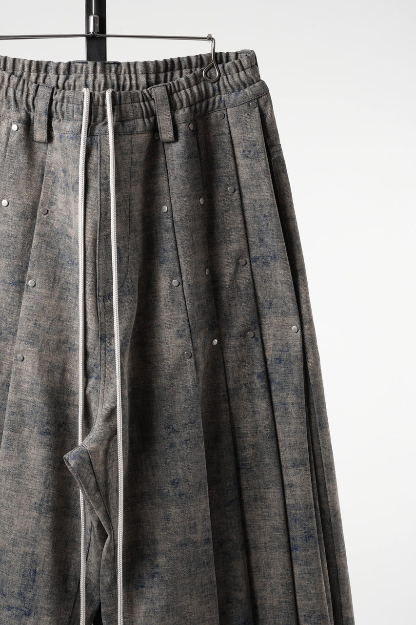 画像をギャラリービューアに読み込む, A.F ARTEFACT PLEATS TUCK WIDE PANTS / BLENDED SHADES DENIM (STEEL BLUE)