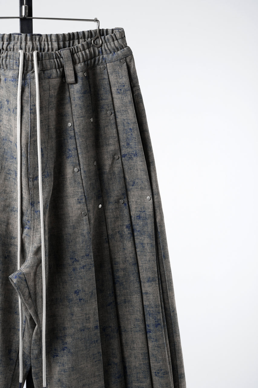 画像をギャラリービューアに読み込む, A.F ARTEFACT PLEATS TUCK WIDE PANTS / BLENDED SHADES DENIM (STEEL BLUE)