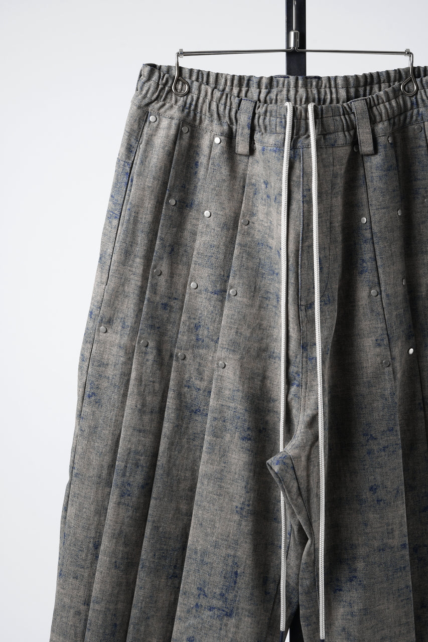 画像をギャラリービューアに読み込む, A.F ARTEFACT PLEATS TUCK WIDE PANTS / BLENDED SHADES DENIM (STEEL BLUE)
