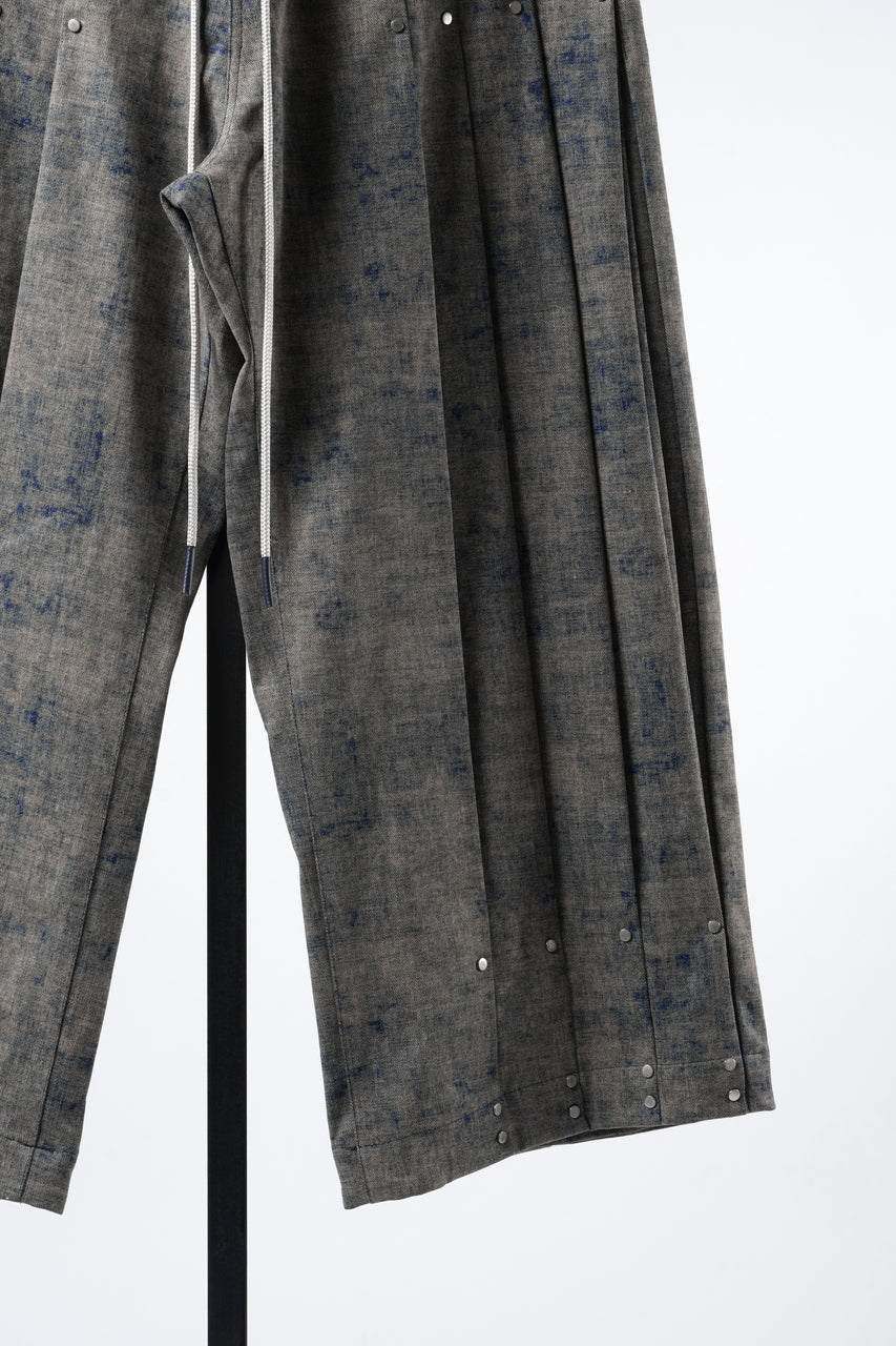 画像をギャラリービューアに読み込む, A.F ARTEFACT PLEATS TUCK WIDE PANTS / BLENDED SHADES DENIM (STEEL BLUE)