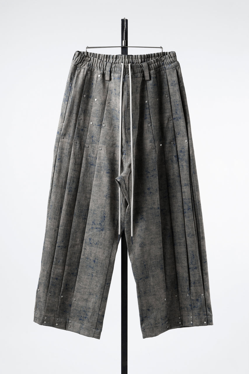 ぷく A.F ARTEFACT PLEATS TUCK WIDE PANTS / BLENDED SHADES DENIM (STEEL