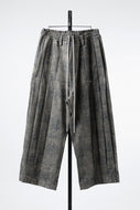 A.F ARTEFACT PLEATS TUCK WIDE PANTS / BLENDED SHADES DENIM (STEEL BLUE)