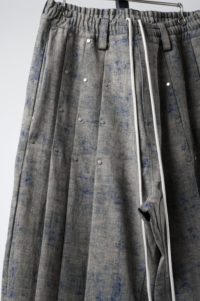 画像をギャラリービューアに読み込む, A.F ARTEFACT PLEATS TUCK WIDE PANTS / BLENDED SHADES DENIM (STEEL BLUE)