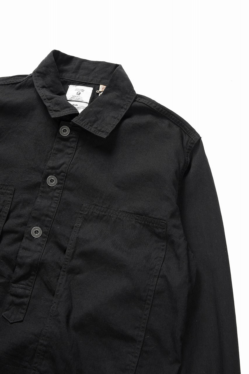 画像をギャラリービューアに読み込む, FULLCOUNT 4097-1 US Army Black Black Denim Pullover Shirt (Black)