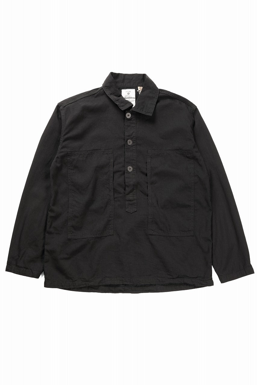 FULLCOUNT 4097-1 US Army Black Black Denim Pullover Shirt (Black