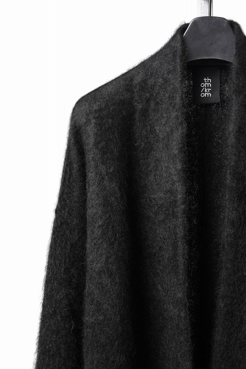 Load image into Gallery viewer, thom/krom KNIT OPEN JACKET / BRUSHED YAK WOOL (BLACK)