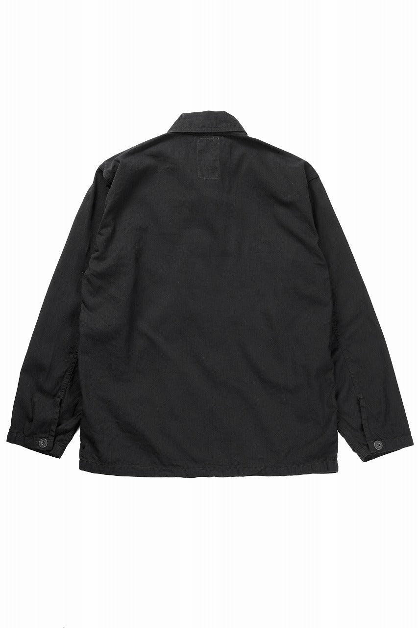 画像をギャラリービューアに読み込む, FULLCOUNT 4097-1 US Army Black Black Denim Pullover Shirt (Black)
