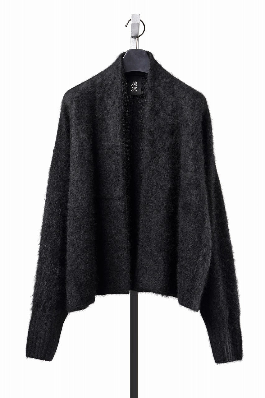 Load image into Gallery viewer, thom/krom KNIT OPEN JACKET / BRUSHED YAK WOOL (BLACK)