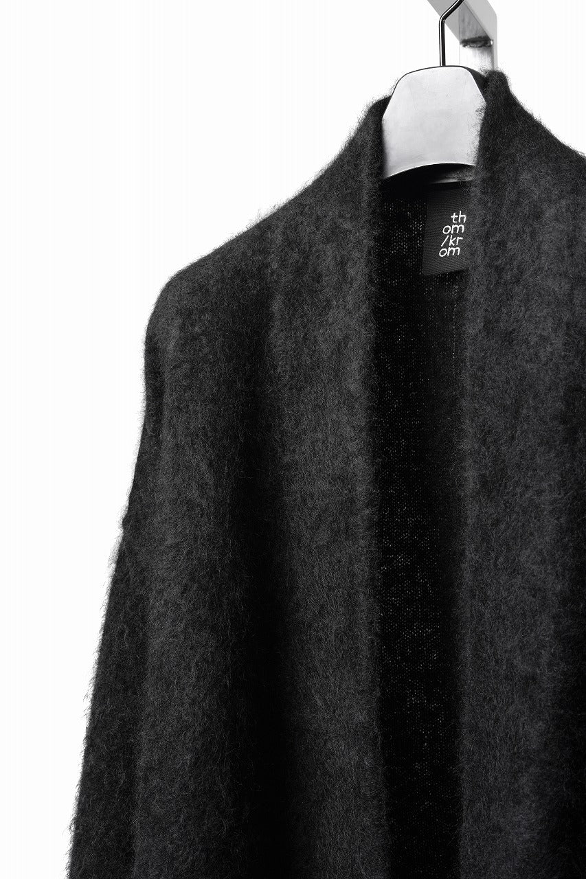 Load image into Gallery viewer, thom/krom KNIT OPEN JACKET / BRUSHED YAK WOOL (BLACK)