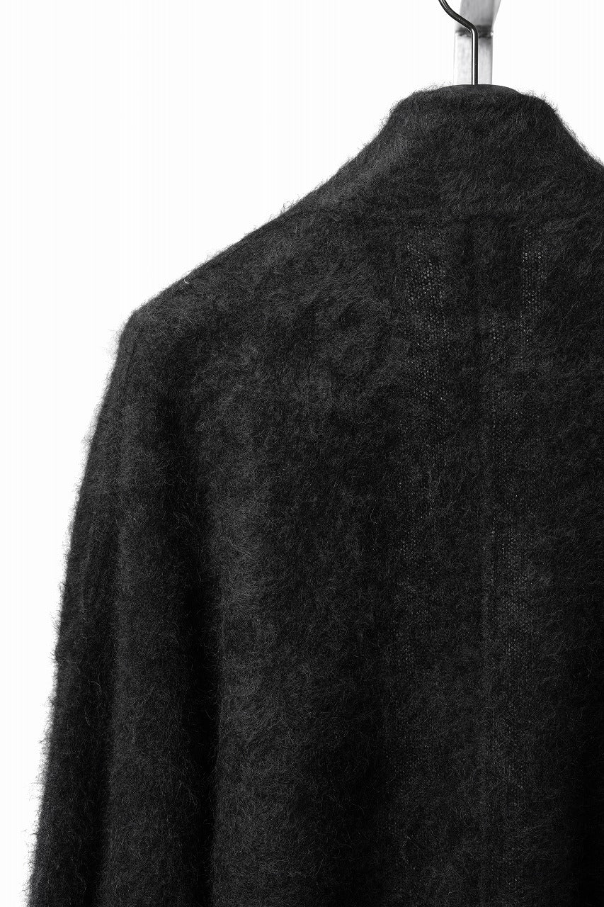 Load image into Gallery viewer, thom/krom KNIT OPEN JACKET / BRUSHED YAK WOOL (BLACK)