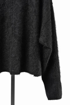 Load image into Gallery viewer, thom/krom KNIT OPEN JACKET / BRUSHED YAK WOOL (BLACK)