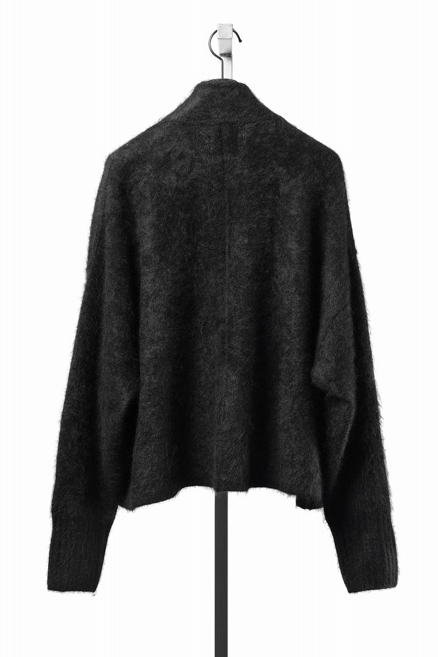 Load image into Gallery viewer, thom/krom KNIT OPEN JACKET / BRUSHED YAK WOOL (BLACK)