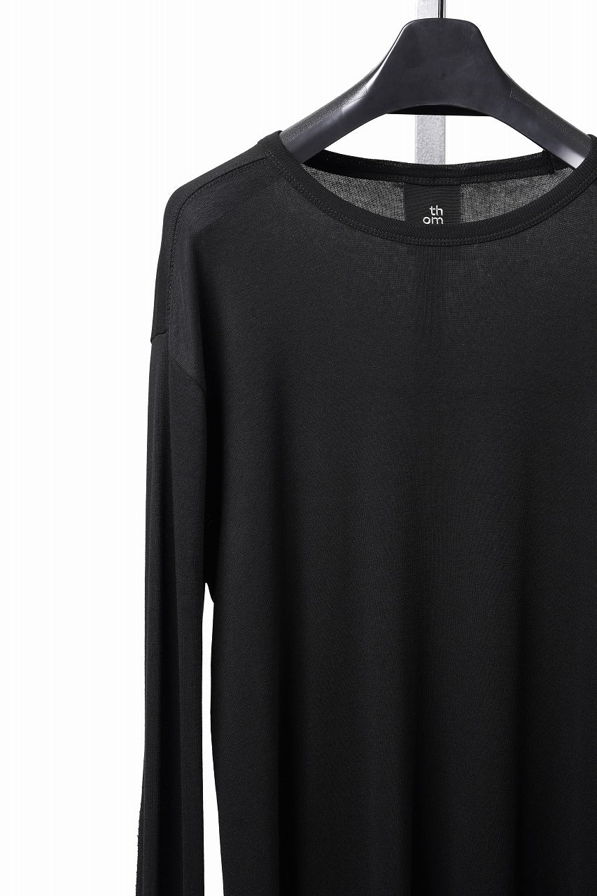 画像をギャラリービューアに読み込む, thom/krom OUTSIDE SEAMS LONG SLEEVE T-SHIRT / LIGHT &amp; SOFT RIB COTTON (BLACK)
