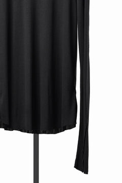 画像をギャラリービューアに読み込む, thom/krom OUTSIDE SEAMS LONG SLEEVE T-SHIRT / LIGHT &amp; SOFT RIB COTTON (BLACK)